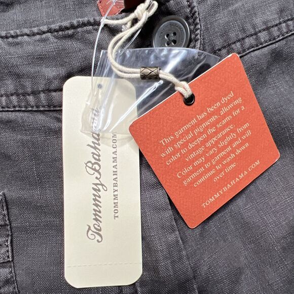 Tommy Bahama Relax Two Palms High Rise Linen Wide Leg Pants Size 16 Charcoal NWT - Picture 3 of 12